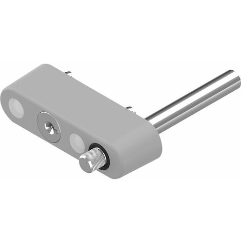 La Croisee Ds – Verrou entrebâilleur pour fenêtre coulissante aluminium – Finition gris RAL 9006 – Verrouillage à clé – Fixation incluse