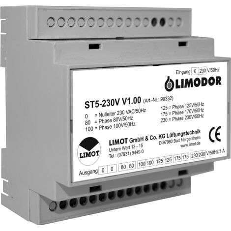 Limodor 5-Stufen-Trafo ST5-230V Steuerung f. AC-Motoren - Werksartikel-Nr: 99332