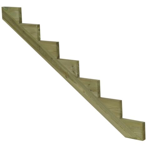 Limon 7 marches pour escalier de jardin en bois autoclave classe 4