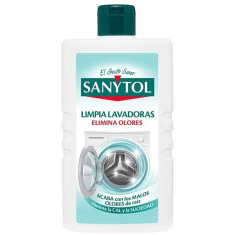 Limpia lavadoras 250 ml – Elimina olores, cal y suciedad – Fórmula especial para un funcionamiento óptimo – Mantiene la higiene del electrodoméstico – Sanytol