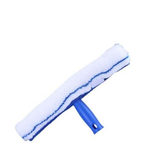 Limpiacristales profesional KZQ (38 cm), limpiador de cristales con escobilla de silicona y cepillo de microfibra, juego de limpieza para baño, ducha, coche y ventana.