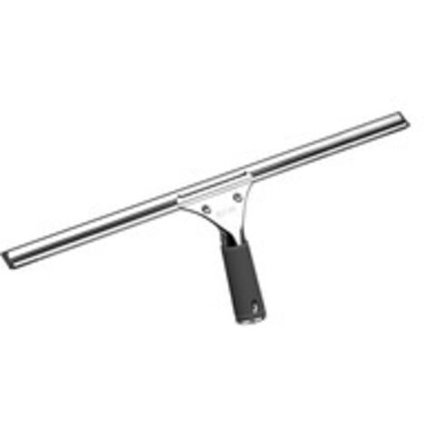 Limpiacristales profesional, limpiacristales de acero inoxidable, para ducha, baño, espejos, limpieza de cristales, azulejos, vidrio, limpiacristales (negro, 45 cm)