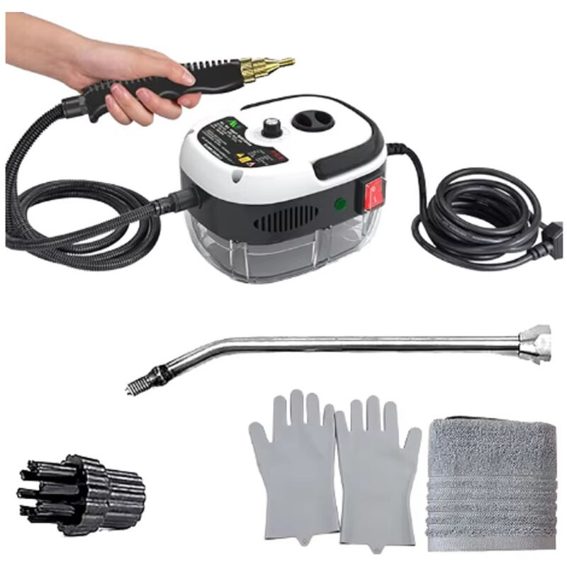 Limpiador a vapor portátil, 1500W, con tanque de agua de 1L, vapor de alta temperatura multifuncional para pisos, cocinas, ventanas, baños y