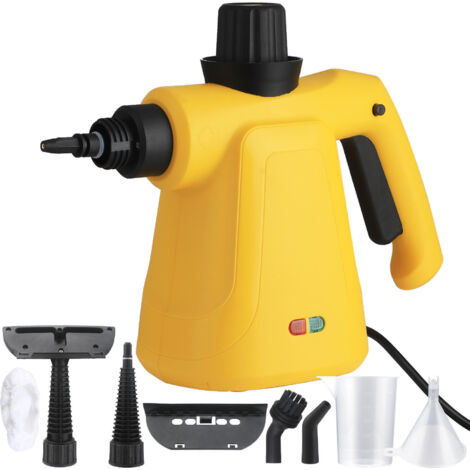 Limpiador a vapor portátil de 1000 W, limpieza a alta temperatura, desinfección 100 % sin químicos, dispositivo multifuncional para cocina, baño, coche, suelos y telas - Amarillo