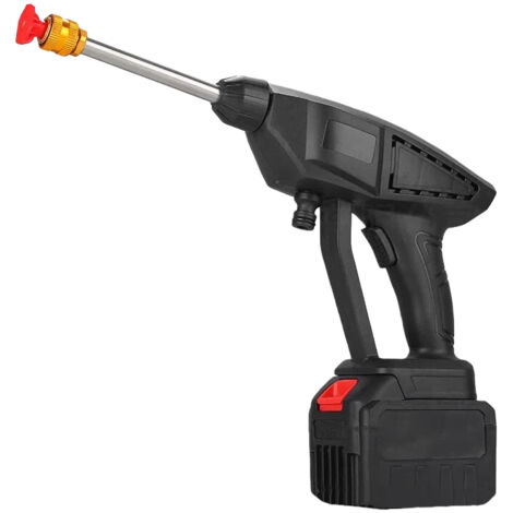 Limpiador de alta presión inalámbrico de 1200 mAh, pistola de agua eléctrica de alta presión para lavado de autos en casa, manguera de 5 metros, con 1 batería y accesorios