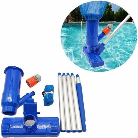 Limpiador de chorro de piscina portátil Kit de skimmer de vacío portátil de chorro de piscina Herramienta de spa de piscina - Azul