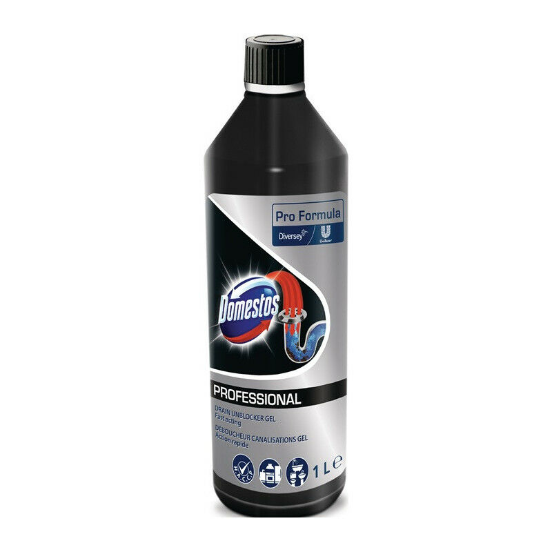 

Limpiador de desagües power gel botella 1l (Por 6) - Domestos