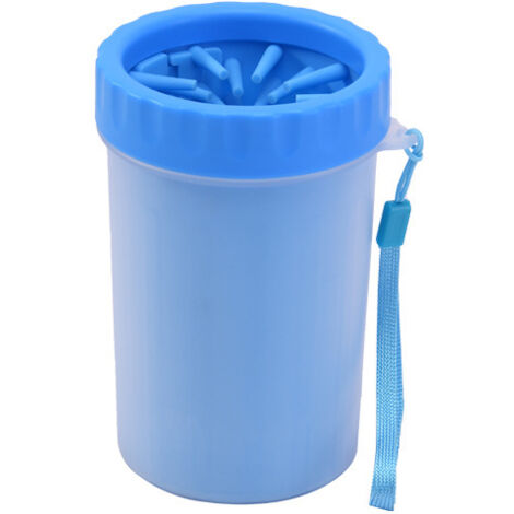 Limpiador de patas para perros - limpiador de patas 2 en 1, apto para perros y gatos (azul) 14,58 cm