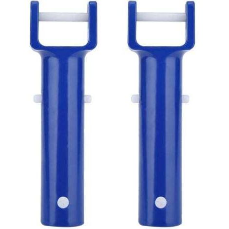 Limpiador de piscina y spa con mango azul (paquete de 2), accesorios para piscina, cabezal de aspiración flexible para spa y piscina
