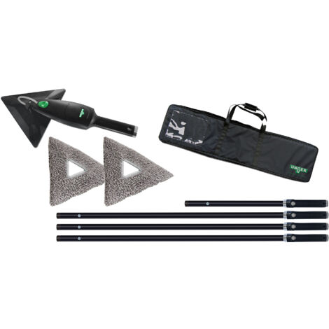 Limpiador de ventanas Unger Stingray Set 450 OS (para superficies lisas + ventanas, incluido dispositivo de mano, varillas, almohadillas de limpieza, bolsa) SRKOH