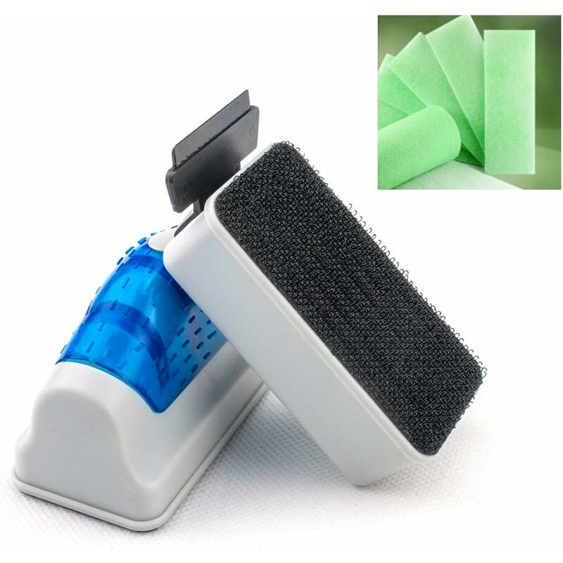 

Limpiador de vidrio magnético para peceras - Equipo de limpieza con imán flotante para acuarios S Kits de raspadores de algas con esponja de filtro