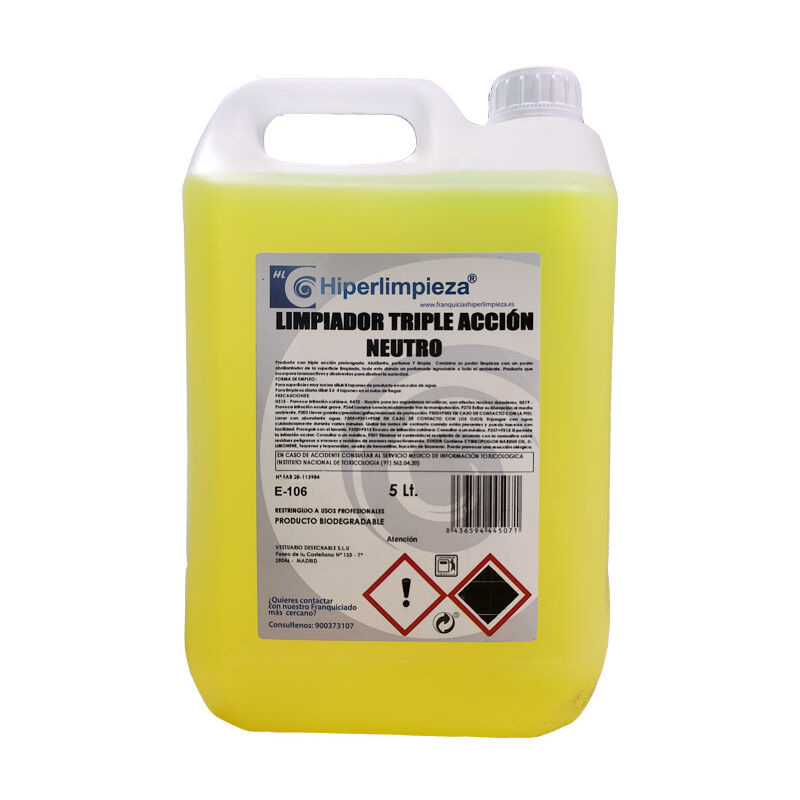 

Limpiador higienizante neutro 5L