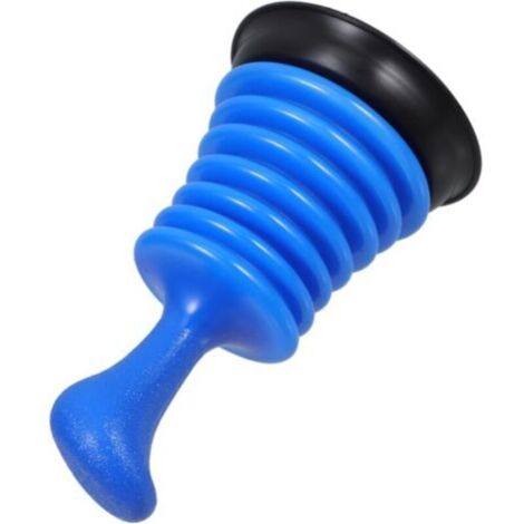 Limpiador neumático compacto para desagües de lavabos y baños – Ventosa azul multiusos, ideal para espacios reducidos, 1 unidad.