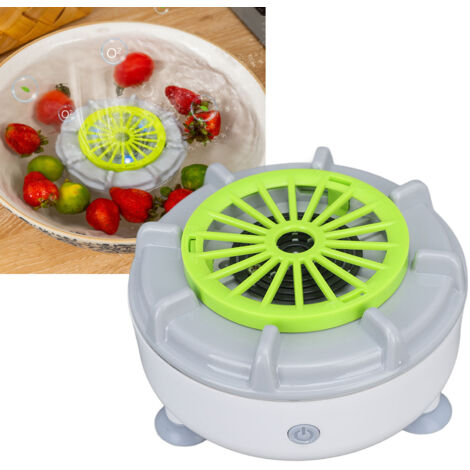 [Limpiador portátil de frutas y verduras de ABS] Limpiador de verduras, ayudante de cocina, limpiador de alimentos para lavar a fondo arroz, carne y platos. Material: ABS. Peso: aprox. 337 g. Dimensio