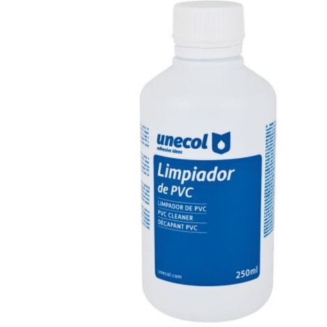 Limpiador pvc, botella plástico 250ml a207 unecol