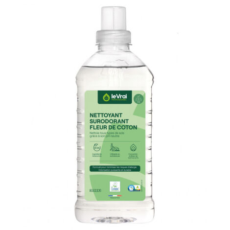 Limpiador ultra concentrado para suelos aromatizante Flor de algodón Ecolabel, 1L