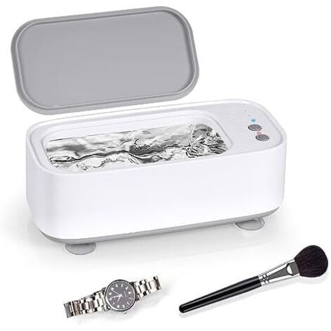 Limpiador ultrasónico, dispositivo de limpieza ultrasónica de 300 ml con 3 modos de limpieza, máquina de limpieza ultrasónica de 45000 Hz para joyas, collares, gafas y relojes.