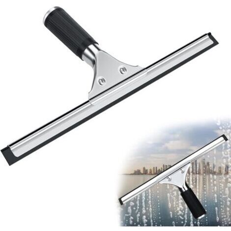 Limpiadores de vidrio profesionales con cuchilla de acero inoxidable de 25 cm para limpiar y secar vidrio, azulejos y baños para eliminar completamente todas las marcas de agua.