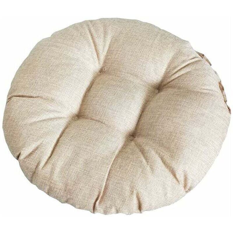 Serbia - Lin-Rond Coussin de Siège, Coton Lin Tatami Coussin de Sol, Coussin de Chaise épais Moux pour Chaise de Bureau, Coussin de Chaise épaissi