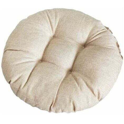 Lin-Rond Coussin de Siège, Coton Lin Tatami Coussin de Sol, Coussin de Chaise épais Moux pour Chaise de Bureau, Coussin de Chaise épaissi Confortable pour Cuisine, Chambre, Sofa, Voiture (4040cm)