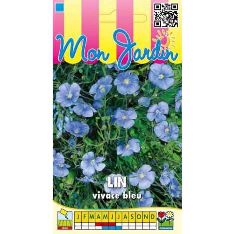 Lin vivace bleu – Plante vivace 30-40 cm – Floraison précoce de mai à juillet – Semez d'avril à juillet – Graines Bocquet