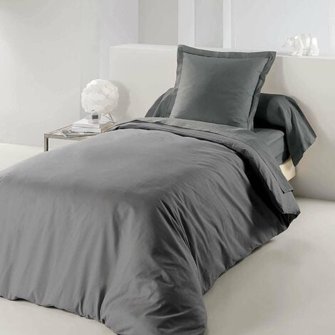 LINA housse de couette, 140 x 200 cm, gris