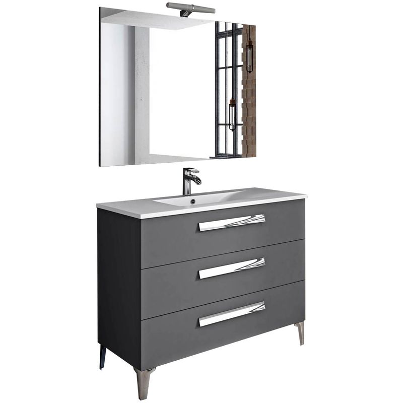 

LINARES Conjunto mueble de baño Antracito 100 cm