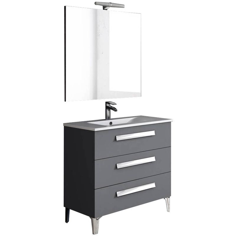 

LINARES Conjunto mueble de baño Antracito 80 cm