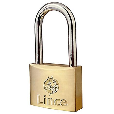 LINCE candado laton 301-30 arco largo llave igual , Candado de latón tradicional 301 de 30mmArco largoCon 2 llaves iguales.