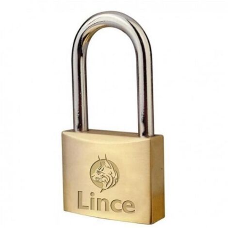 LINCE candado laton 301-50 ll.igual , Candando de latón tradicional Serie 301/50Arco largoTamaño 50x40mmAltura del arco 49mmIncluye 2 llaves de serreta( llave i