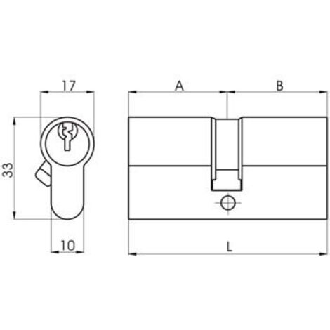 LINCE lince cilindro europerfil c02-30x30 laton r12,25     (0300)