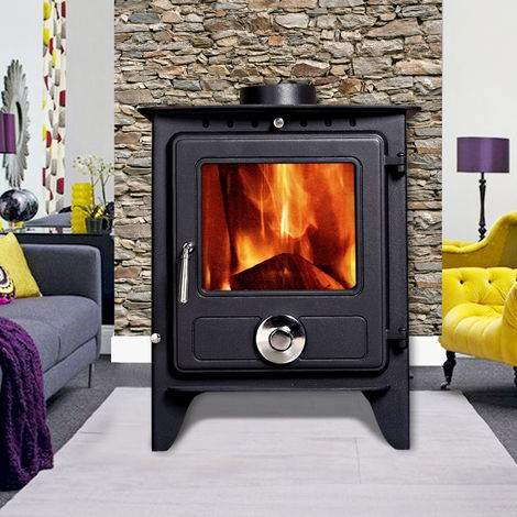 Lincsfire Reepham 6.5KW High Efficiency Log Burner Wood Burning WoodBurner MultiFuel Fireplace ...