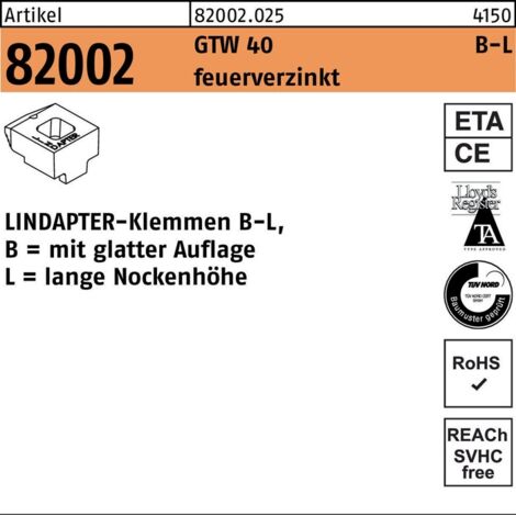 Lindapter GT B LM 12 feuerverzinkt, lang  S