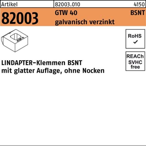 Lindapter GT BSNT M 12 galvanisch verzinkt S