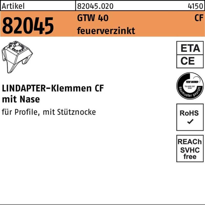 Lindapter - cf Sphäro-Guß m 20 feuerverzinkt s