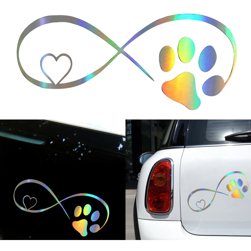 

Lindas pegatinas de coche Funnny Cat Paw Print Dog Paw Print Creative Footprint Stickers Decoracion de ventana