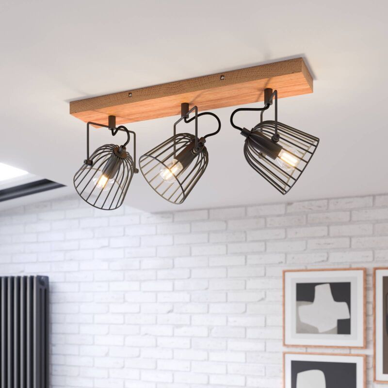 

Adalin plafón, 3 luces, jaula - Lindby