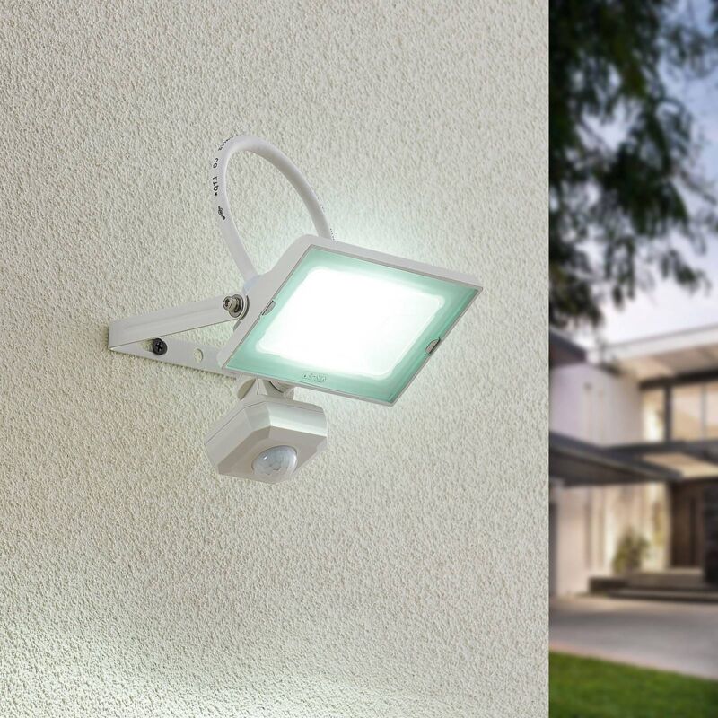 

Lindby Aine foco LED exterior blanco 13,3cm sensor