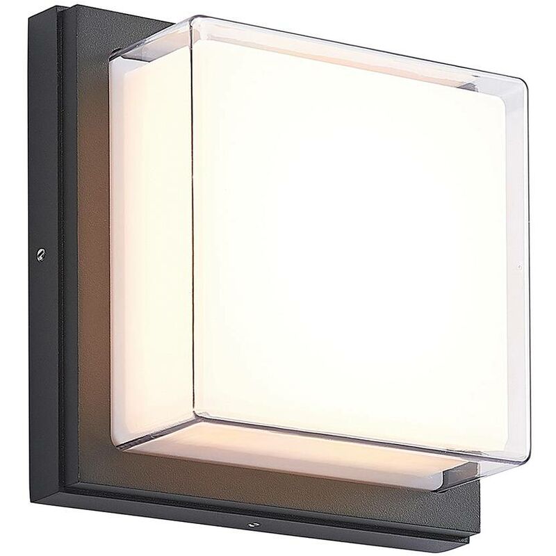 

Lindby Aluki aplique LED de exterior, cuadrado