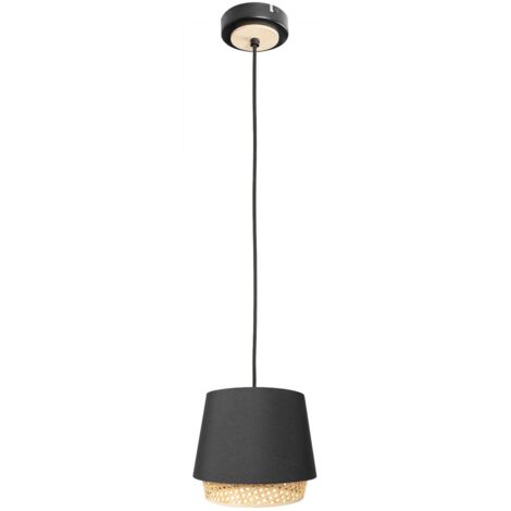 Pompu Plafoniera LED Legno chiaro, Nero H3564486