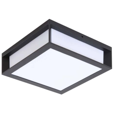 Lindby – Applique d'extérieur Sivana en aluminium – Hublot étanche 26x26 cm – Intensité variable – Éclairage sécurisé pour extérieur