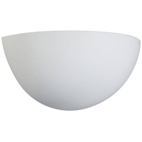 Lindby – Applique murale à intensité variable en plâtre blanc – Hauteur 13 cm – Éclairage indirect pour salon et salle à manger – Installation facile