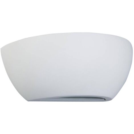 Lindby – Applique murale Felia en plâtre blanc – Double sortie de lumière indirecte – Dimensions 24 cm – E14 – Personnalisable avec peinture