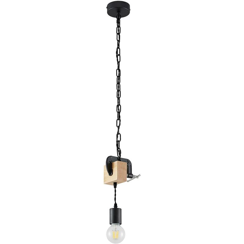 

Lindby Asya lámpara colgante, 1 luces madera negro