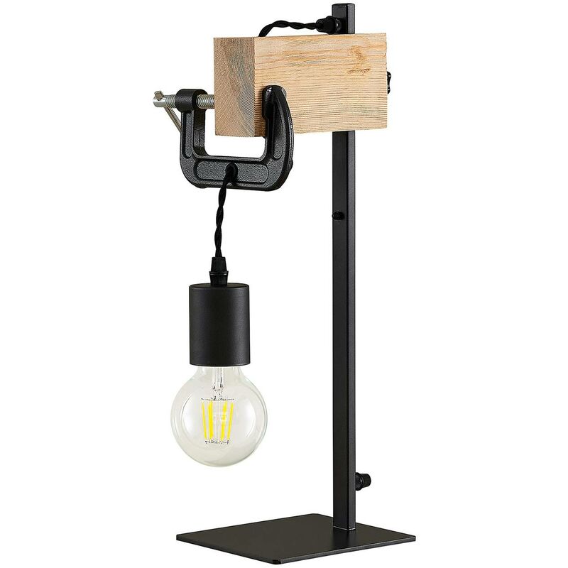 

Lindby Asya lámpara de mesa, madera, negro