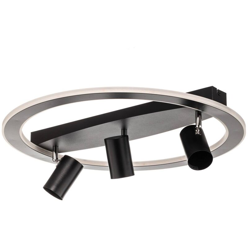 Lindby - Berisha plafoniera led, 4 luci, nero