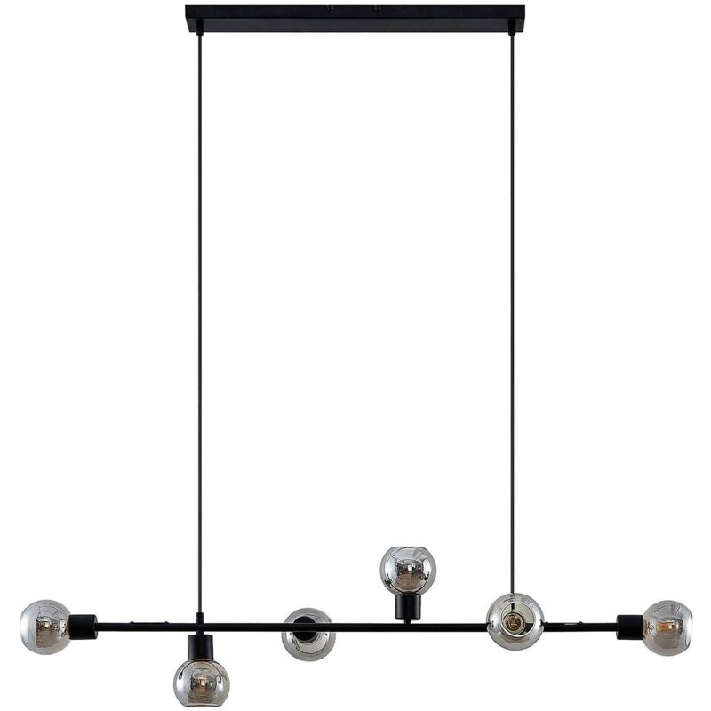 Lindby Schwarz Neuwertig] Biscala Led Pendelleuchte Leuchte Lampe Deckenlampe E14 Rauch301 B-Ware