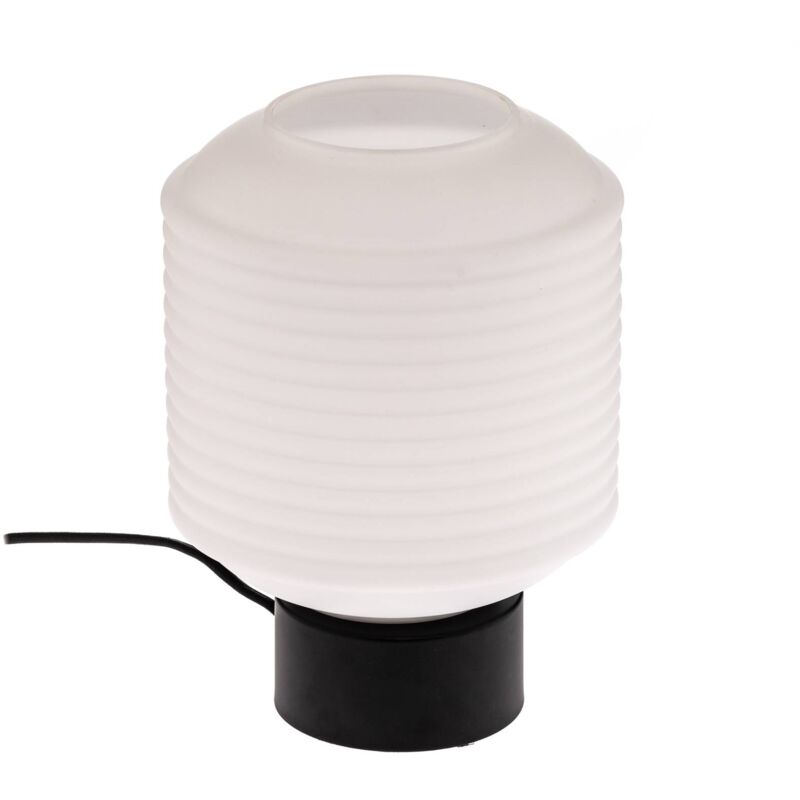 Image of Cagla lampada da tavolo di vetro E27 - bianco - Lindby