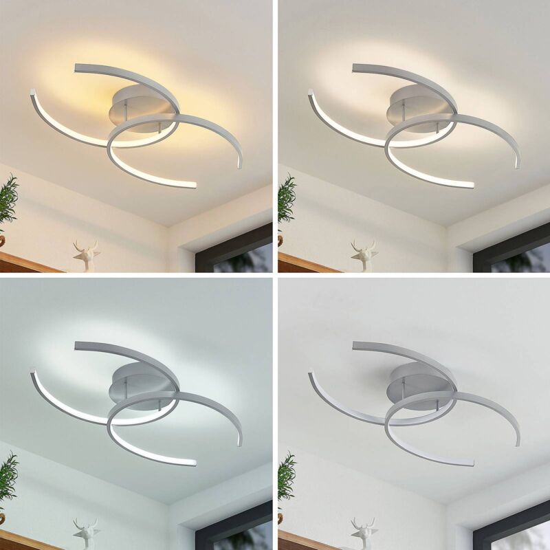 

Cirlio plafón LED CCT, plata - Lindby