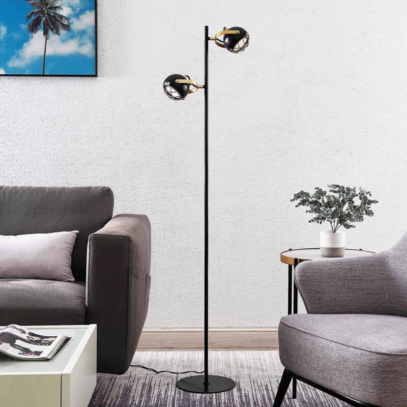 

Dawid lámpara de pie LED en oro - Lindby
